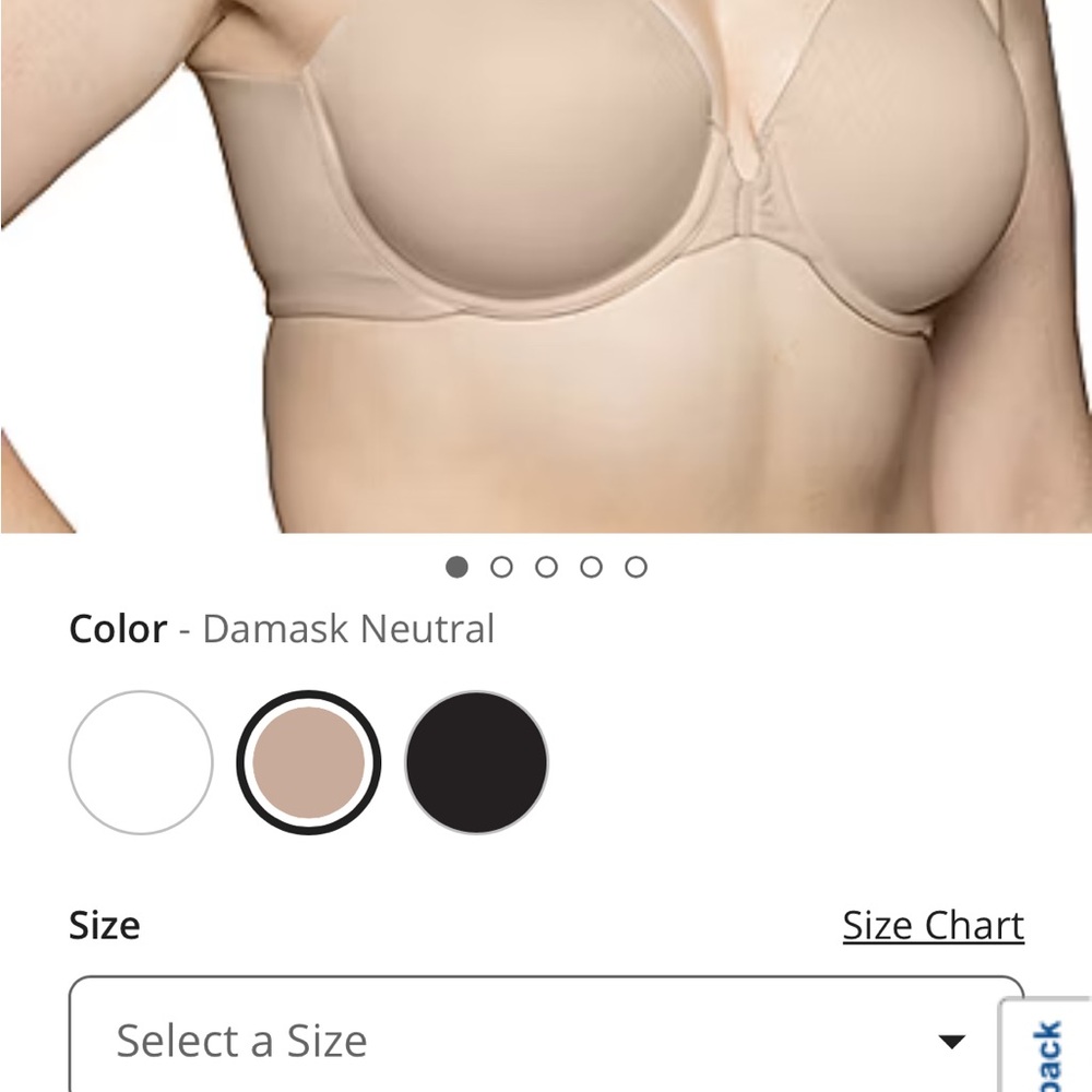 Vanity Fair Damask Neutral Bra